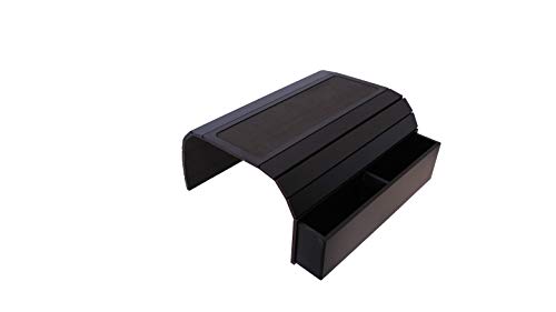 Mesa con bandeja para sofá con base de EVA. Mando a distancia y organizador para teléfono móvil, organizador de reposabrazos, mesa de reposabrazos con bolsillos. Se adapta a brazos de silla cuadrados.
