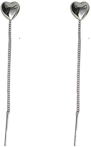 Boucles d'oreilles pendantes coeur thread earrings pour femme et fille
