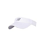 New Balance Performance Visor for Men, Women | Blocks Sun, for Running, Golf, Tennis, White, Adjustable