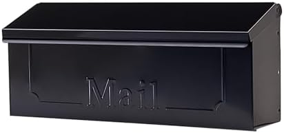 Architectural Mailboxes Townhouse Galvanized Steel, Wall-Mount Mailbox, Black