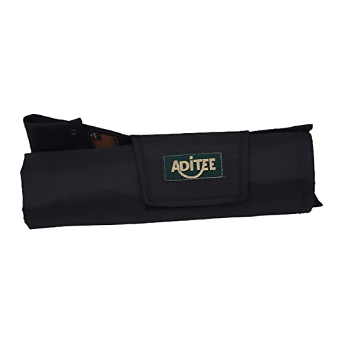 Wrench & Tool Roll Up Sae Pouch Organizer Bag 13 Pocket Handmade Waterproof Pvc Laminated Ballistic Polyester Canvas For Craftsman Portable Tool Bag Easy Grip - Black/Tan #TOP7