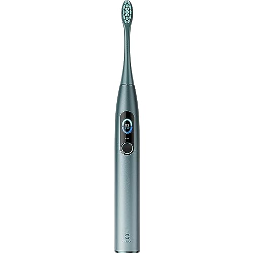 Oclean Cepillo De Dientes Eléctrico X Pro, Pantalla Táctil Inteligente, 84,000 Movimientos Por Minuto, 32 Niveles De Intensidad, 3 Modos, Cargador 2 En 1, Sensor De Presión, 30 Días, Ipx7, Verde