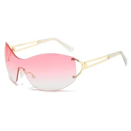 Lunettes de soleil tendance sans monture UV400 pour femme et homme