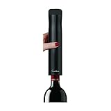Rabbit Automatic Electric Corkscrew Wine Opener, Cordless Rechargeable, One-Touch Operation, Sleek Shiny Black Finish, Easy to Use for Wine Lovers