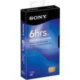 Cassette Sony T-120 VHS 6h EP Premium Grade vierge pour magnétoscope de salon