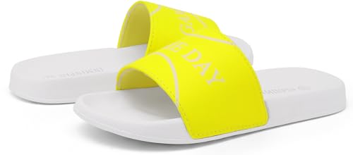 Image of INMINPIN Kids Boys Girls Ball Sprots Slides Sandals Ultra Comfortable Beach Pool Shower Shoes House Slide Indoor Outdoor for Sports Fan