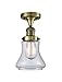 Innovations 517-1CH-AB-G192-LED 1 Light Vintage Dimmable LED Flush Mount, Antique Brass