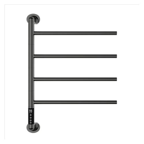 Porte-serviettes électrique rotatif gris à commande tactile