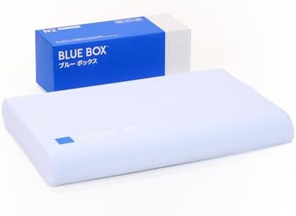 Blue Box ® ブルーピロー 枕 (安寝10cm) まくら ホテル仕様低反発枕 首サポート 横向き 仰向け 通気枕 高さ10cm x 60cm x 42cm、通気性