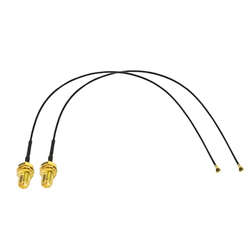 Yuslao U.FL IPX Cable 25cm 9.8in IPEX MHF4 to RP-SMA Female Bulkhead Mount WiFi Antenna Cable (2-Pack) for M.2 NGFF WiFi Card Intel AC9560 AC9260 AC7265 AX200NGW AX201NGW AC8265 AC8260
