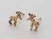 Moose Stud Earrings - 14k gold over sterling silver