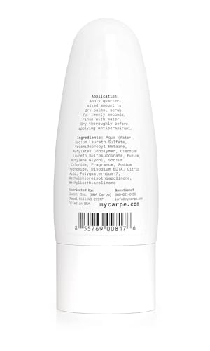 Image of Carpe Exfoliating Underarm Scrub with Odor Protection, Underarm Exfoliator to Improve Deodorant Performance - Energizing Minty Fresh Smell - Armpit Scrub for Women and Men (2 Pack)