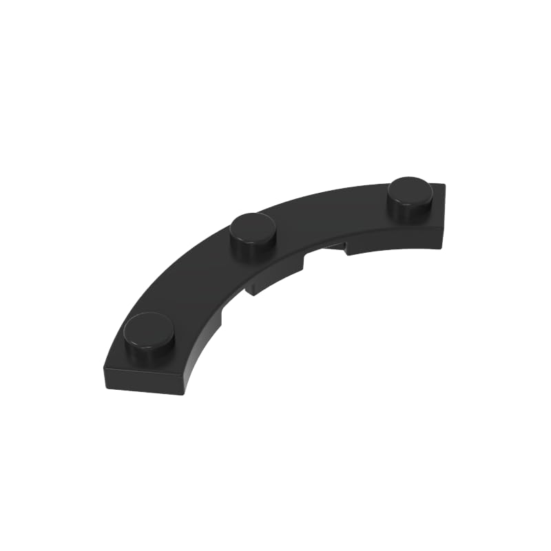 Gobricks 80015 3x3 Curved Panel 50Pieces GDS-90295 Compatible with Lego MOC Building Blocks Color:Black 26
