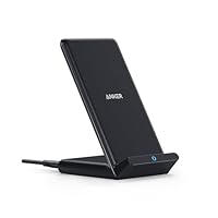 Anker Caricatore Wireless iPhone PowerWave Stand 10W, Caricabatterie Wireless Compatibile iPhone...