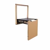 MESCXTY Sillón, Zapatero Plegable Oculto, Banco de Entrada Ultrafino Multifuncional para el hogar, montado en la Pared (Dorado)