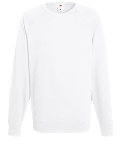 Fruit of the Loom 62138 Lightweight Raglan Sweatshirt - White - L