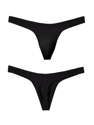 Men's Cotton Thong Low Rise Y-Back G-String Support Underwear 3 Pack4