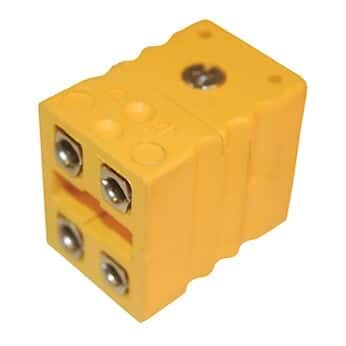 Conector de termopar dual tipo-K estándar Digi-Sense hembra para cables de temperatura