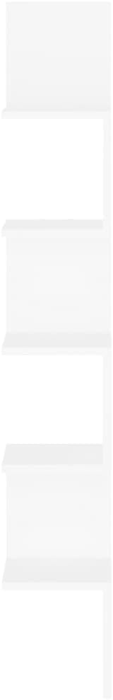 Diagram showing the dimensions of the assembled corner shelf: 20 cm width, 20 cm length, and 127.5 cm height.