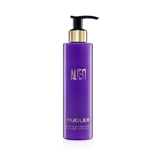 Mugler Alien Beautifying Body Lotion, Hydrating & Perfumed Body Cream, Sensual Jasmine & Amber Scent, Bodycare for Women, 200ml