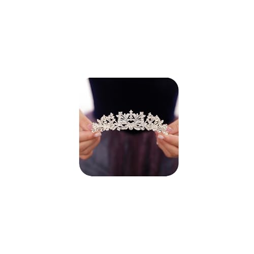 JWICOS Wedding & Birthday Crowns & Tiaras for Girls & Women, freesize, Durable hard alloy, rhinestones, crystal