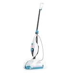 Vax Steam Clean Multi Steam Cleaner, Portable Handheld and Floor Steam Mop, 9 Accessories for the Oven, Bathroom and Home, Easy to Carry, 1300W, 2.1kg, White and Blue, S85-CM