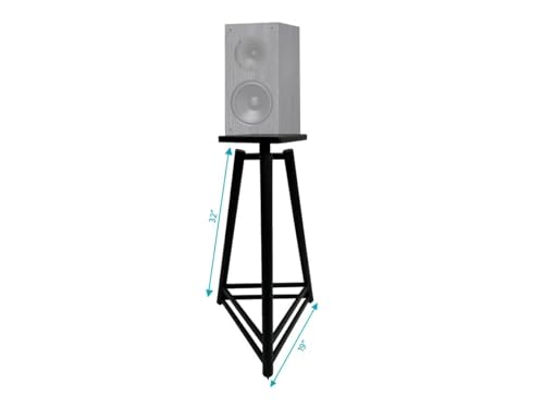 Monolith-Easel-Style-Speaker-Stand-32in-Each-Adjustable-Spikes-Supports-up-to-100-LBS-Sturdy-Construction-Compatible-with-Most-Bookshelf-Speakers Monolith Easel Style Speaker Stand 32in Each Adjustable Spikes Supports up to 100 LBS Sturdy Construction Compatible with Most Bookshelf Speakers