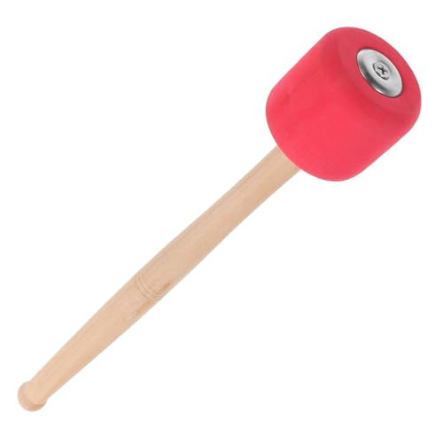 Baqueta de madera y espuma para batería y bombo, con agarre antideslizante, ideal para principiantes y adultos, 1 pieza