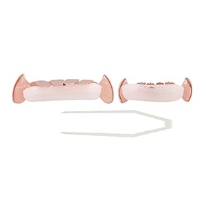 Vergulde Hip Hop Tanden Bretels, Halloween Vampier Decoratie Bretels, Hip Hop Poker Diamond boven en ondervlakgrills met…