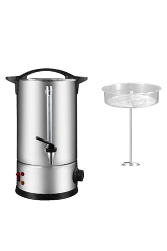 Luulife 電気保温ジャグ/保温ポット ケトル/コーヒーメーカー/ティーポット ステンレス鋼 大容量 二重断熱材 9段階温度調節 乾燥焼け防止 商業用または家庭用に適しています (10リットル,B-食品グレードのフィルタースクリーン)