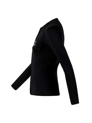 Camiseta de neopreno para mujer de 3 mm con mangas largas, traje de natación para buceo y surf con cremallera y tela elástica miniatura 3