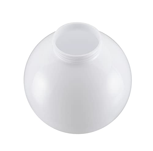 Image of Aspen Creative 28002-21, 8 inch White Acrylic Replacement Lamp Post Globe with 3-1 /4 inch Threaded Neck