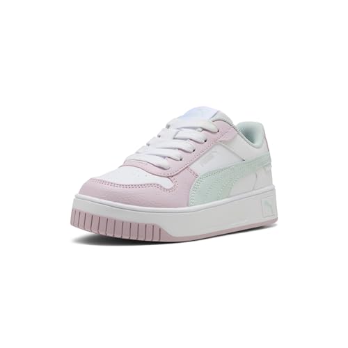 PUMA Shoes Carina Street Sneaker, White-Peaceful Blue-Rose Mauve, 11.5 US Unisex Little Kid