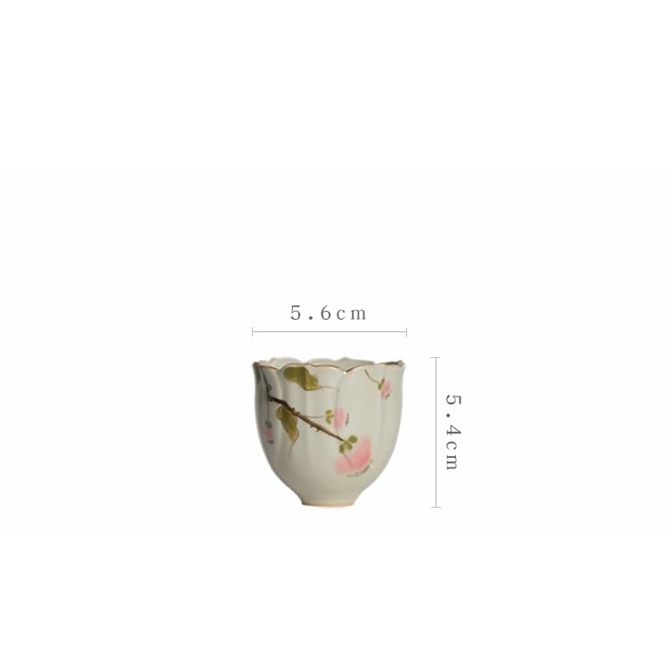 Matcha Cups Tazza da tè da viaggio, Tazza da caffè da ufficio, Tazza dipinta a mano, Tazza per ospiti, Set da tè Kung Fu di colore sottosmalto, Tazza singola, Tazza profumata Set da tè con