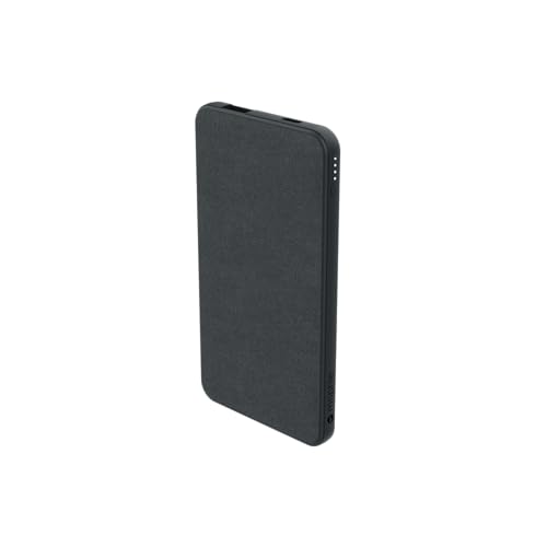 ZAGG mophie Essentials Powerstation 5K Power Bank, batería portátil de 5000 mAh con U S B (C y A), 36 Horas de Potencia Extra, Acabado de Tela Premium (Negro)