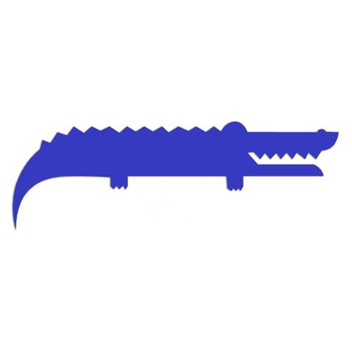 Cartoon Croc Gator 4" x 12" Medium Blue
