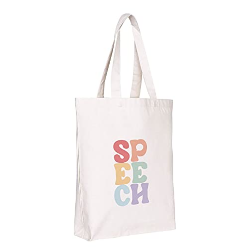 WCGXKO Speech Therapist Gift SPPECH Tote Bag For SLP Speech Therapy Student SLP Graduation Gift (SPPECH2)