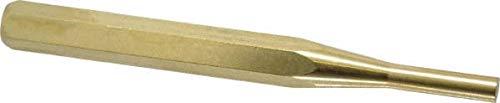 Made in USA - 3/16" Brass Pin Punch - 3-1/2" OAL (4 Pack)