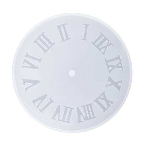 Image of URBAN BOX Clock Resin Mold Roman Numeral Arabic Numeral Clock Silicone Resin Mold for Epoxy DIY Jewelry Making Creative DIY Multipurpose Transparent Silicone Coaster Mold (8 Inch)-39
