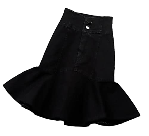 Jupe queue de poisson noire Alloaone taille 40 à volants et taille haute