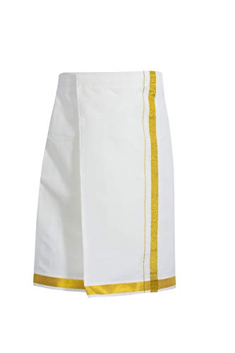 AMIRTHA FASHION Boys Traditional Dhoti & Shirts SET WITH ACCESSORIES (CREAM WHITE)