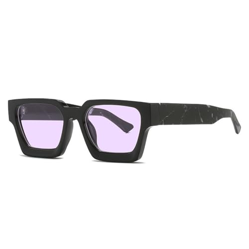 Lunettes de soleil rétro pour femmes et hommes avec verres de mode dégradé orange violet