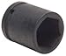 Westward 4LXF5 Impact Socket, 1/2 Dr, 6 Pt, Std, Univ, 23mm