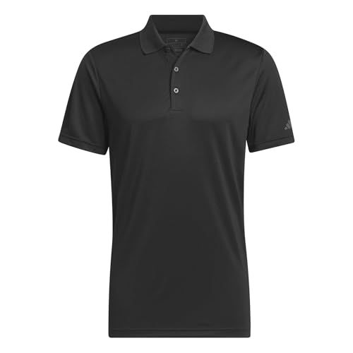 adidas Hombre Core Performance Primegreen Polo Shirt, Black, XL