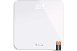 iHome Digital Scale Step-On Bathroom Scale: Precise Weight Measurements for Your Health and Fitness Goals