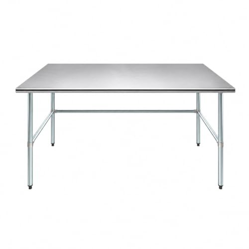 Image of AmGood Stainless Steel Work Table | Metal Utility Table (72 inch Long x 36 inch Deep)