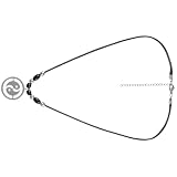 MAGICLULU Collar Diseño Colgante Hombre Calado para Tao Tai Chi Acero Negro Moderno y Cadena Obsequio Adecuado para Jersey para Amantes Cultura China