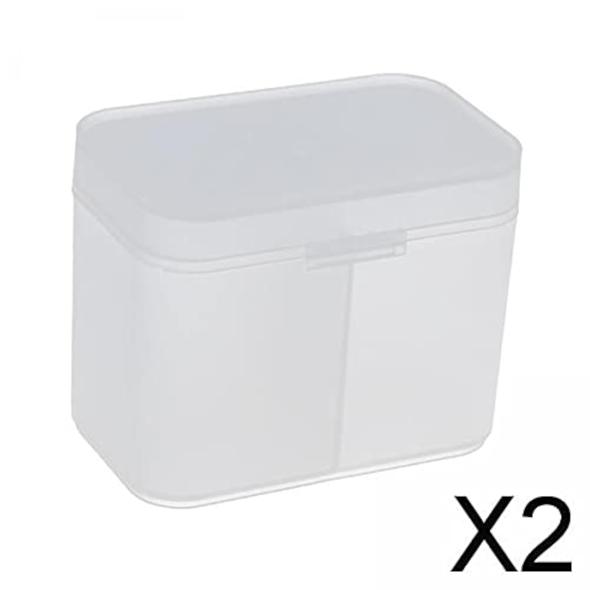 2x Plastic Organizer Holder for Cotton Swabs and Makeup Pads