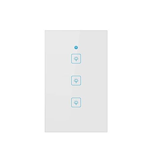 Doppia Smart Plug interruttore presa LLD WS-US-03 EWeLink APP & Touch Control 2A 3 Gangs interruttore vetro temperato Smart Panel parete, CA 90V-250V, spina degli Stati Uniti pannello di controllo tou