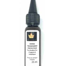 SIM GOLD LEAF Vernis de protection 25 mL pour feuille d'or d'argent et métallique Cover